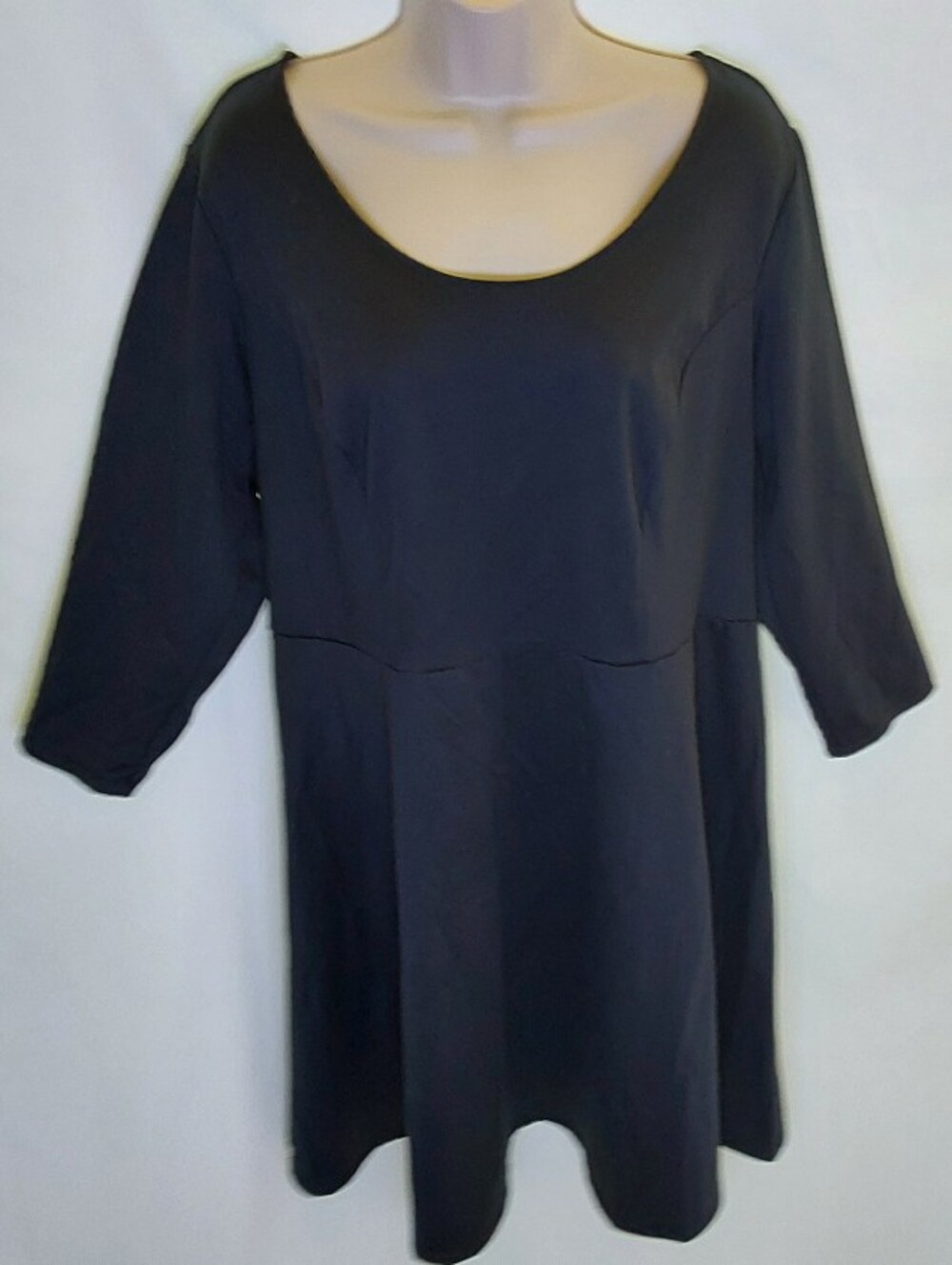 JustFab Black Scoop Neck A-Line Tunic Dress